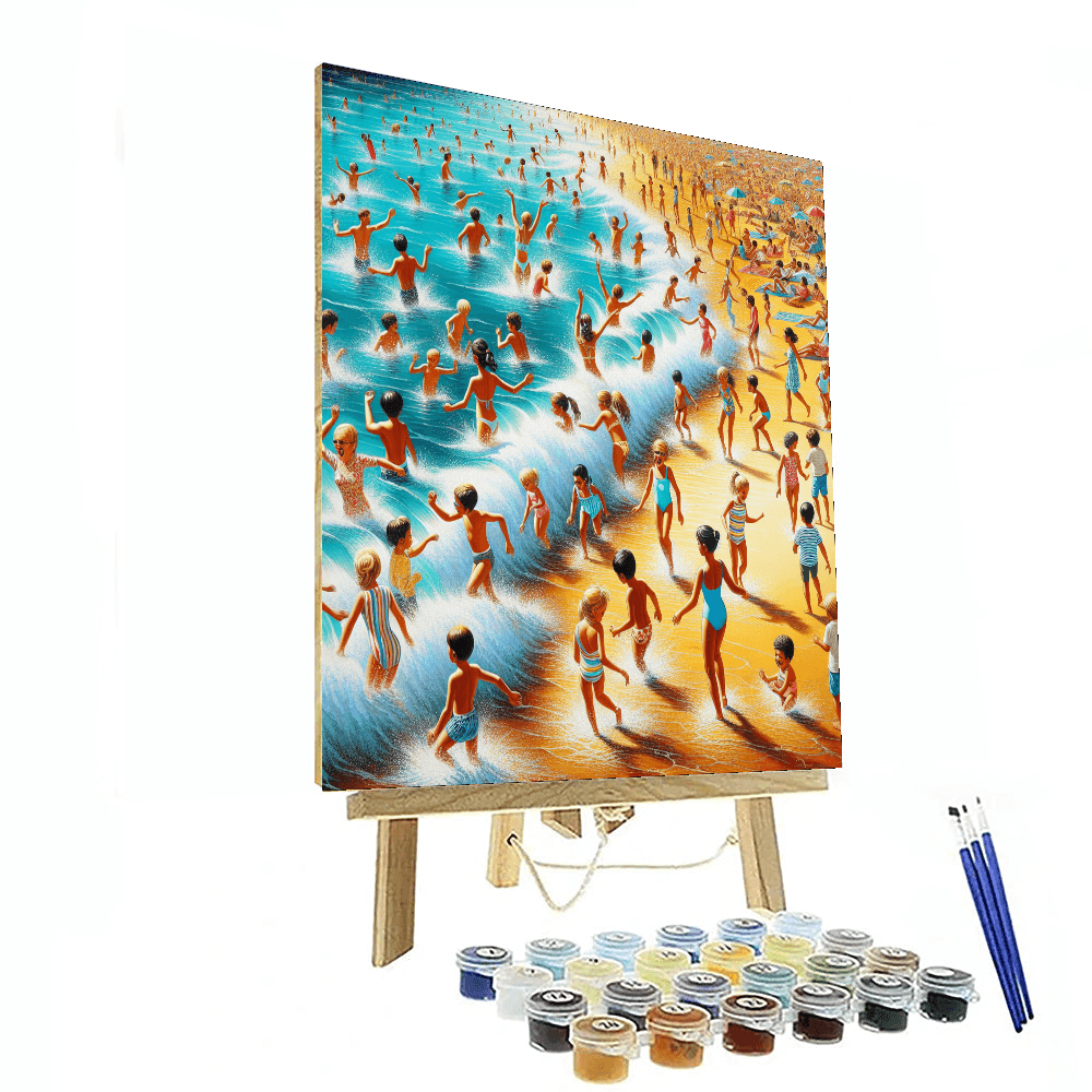 Playful Ocean Waves Number Painting