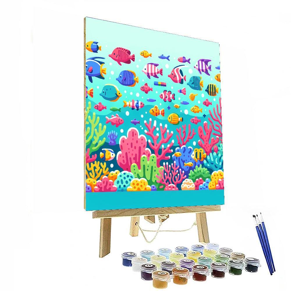 Cheerful Coral Reef Paint By Number