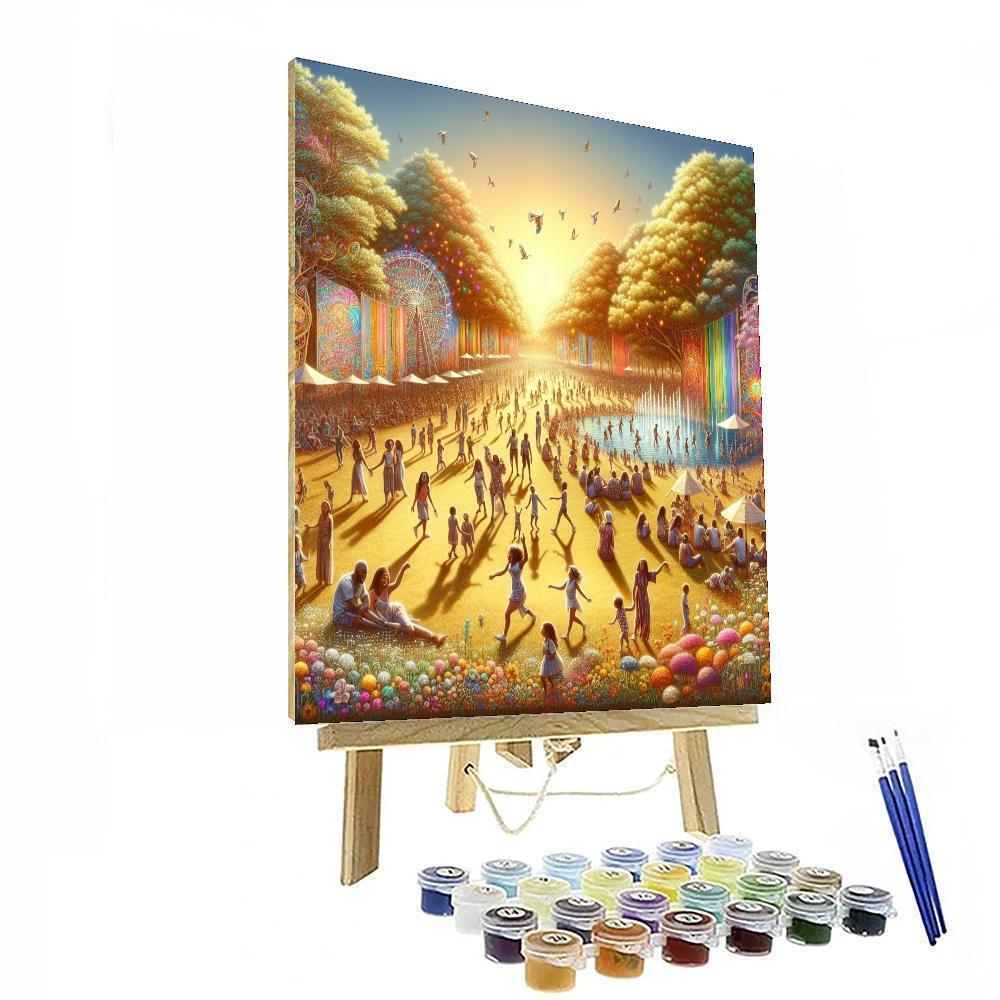 Radiant Summer Festival Paint By Numbers Art