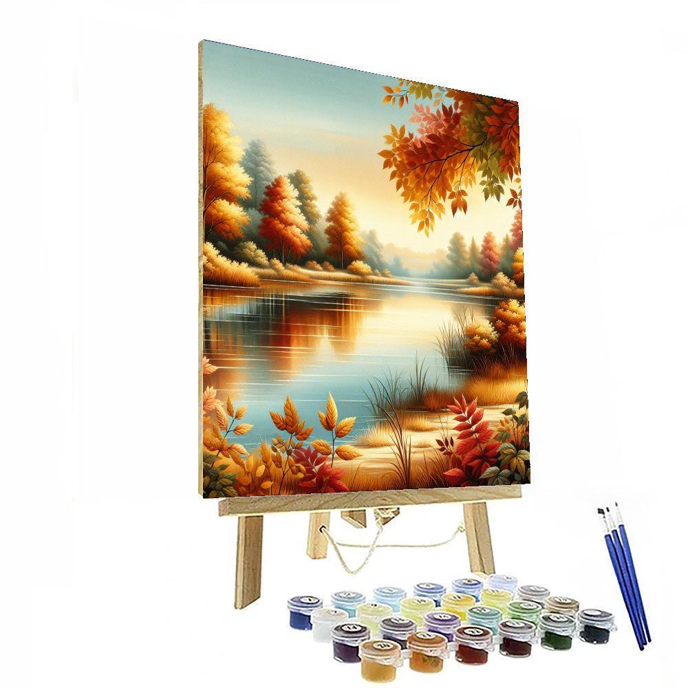 Charming Autumn Reflection Paint By Numbers Art