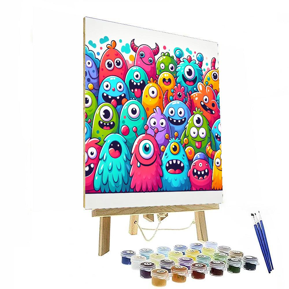 Fun-sized Monsters DIY Paint By Numbers