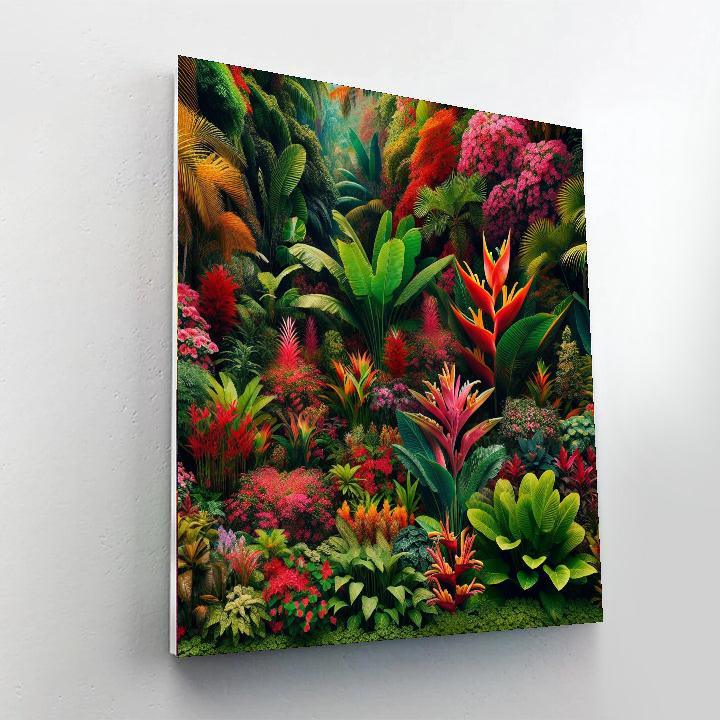 Vibrant Tropical Garden Numbered Painting Kits