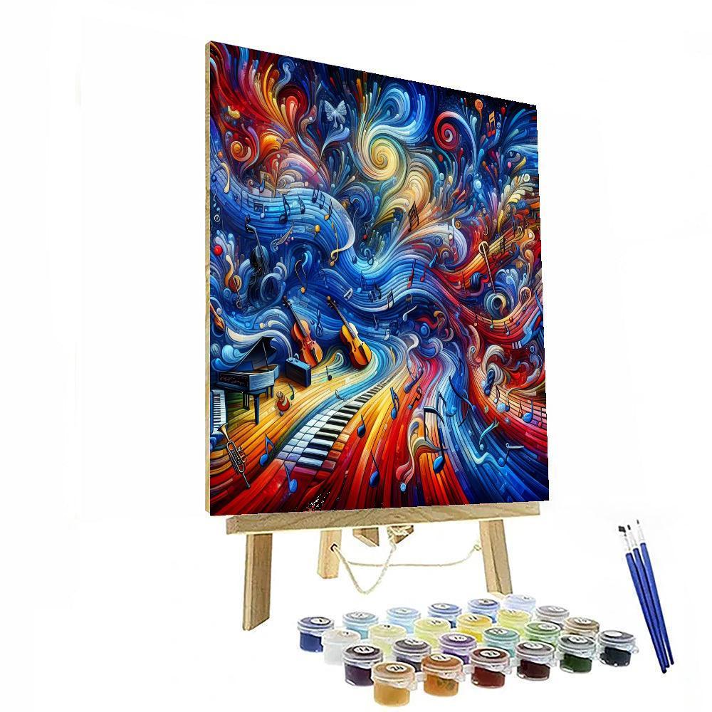 Music's Melodic Journey Number Painting