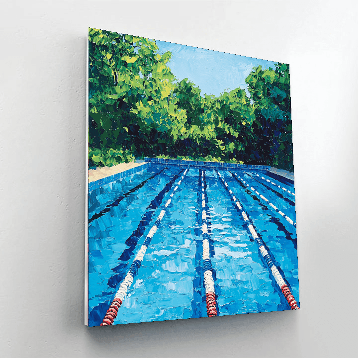 David Hockney Inspired Hockney's Swimming Pool Serenity  Paint By Numbers Art