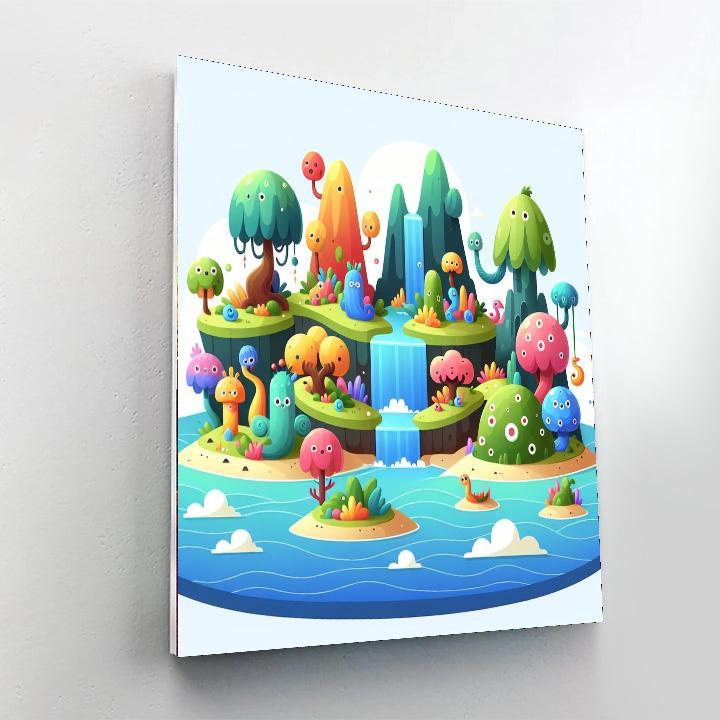 Wondrous Fantasy Island DIY Paint By Numbers