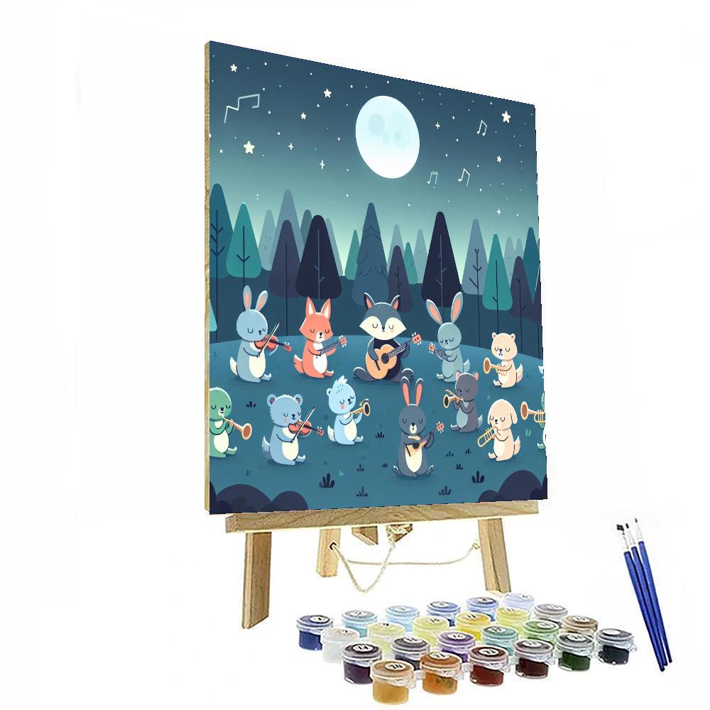 Moonlit Melody Woods Paint By Numbers Art