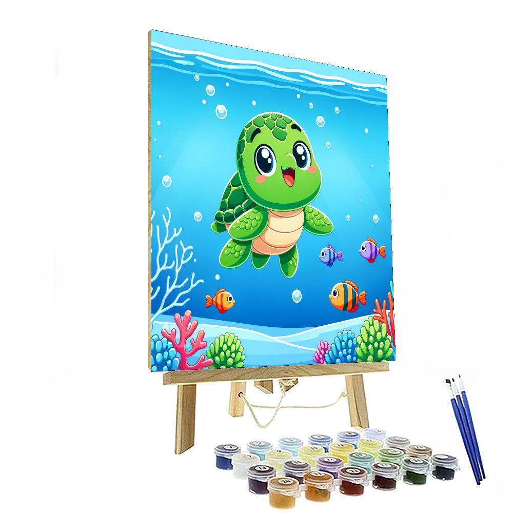 Adorable Baby Turtle Paint By Number