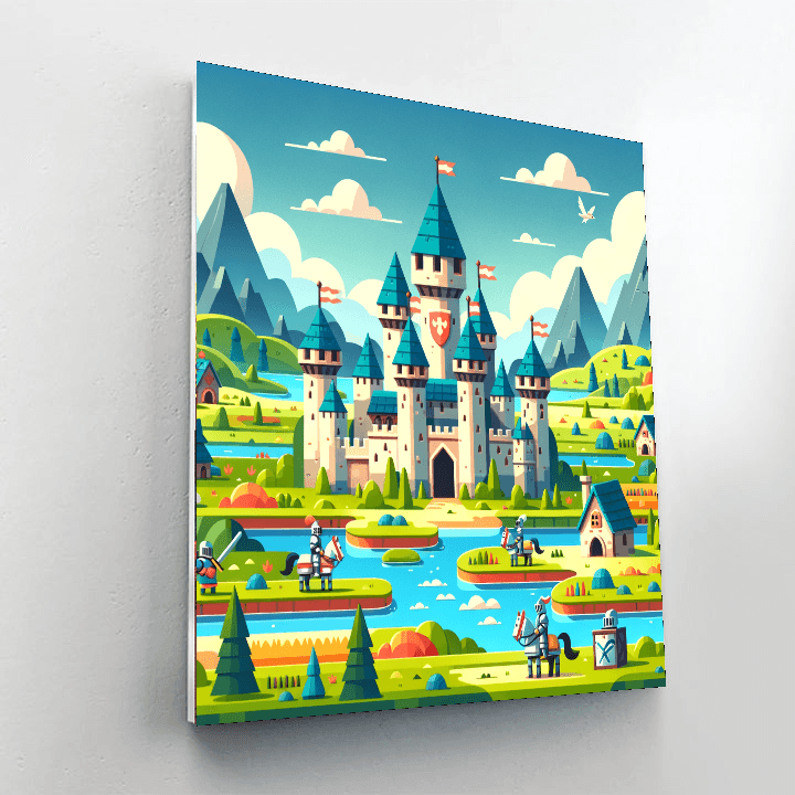Colorful Kingdom Quest Painting By Numbers Kit