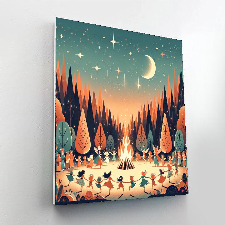 Fairy Festival In The Woods Painting Number Kit