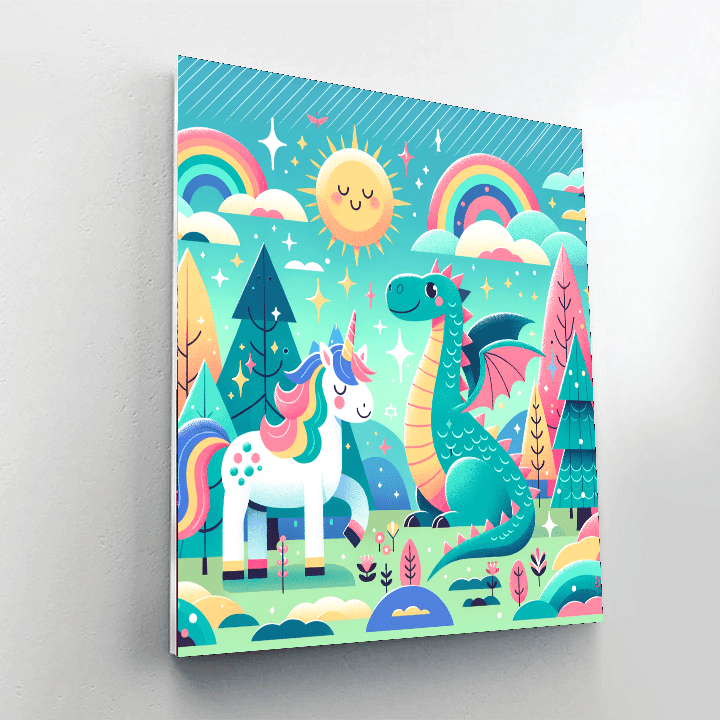 Playful Magical Creatures Numbered Painting Kits