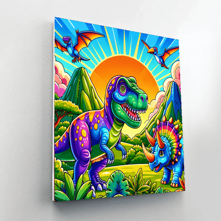 Dino-riffic Adventures Number Painting