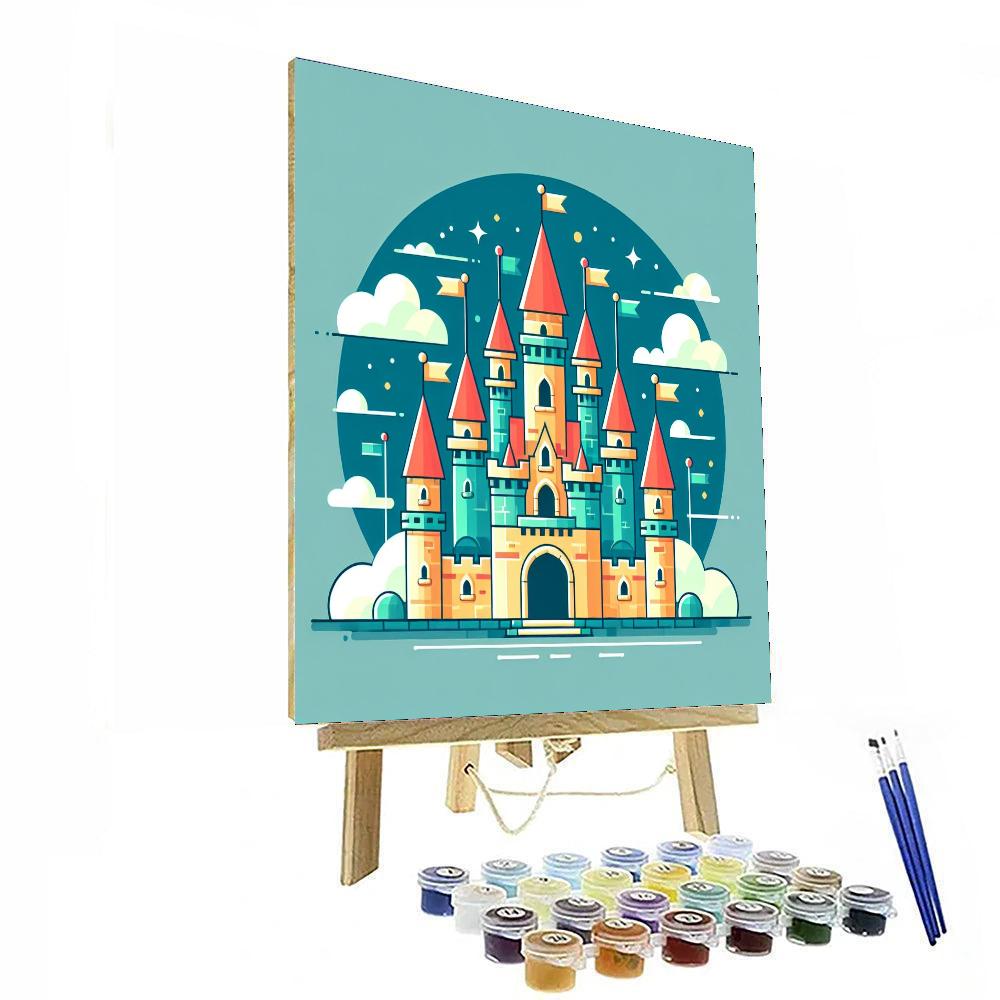 Dreamy Castle Realm Numbered Painting Kits