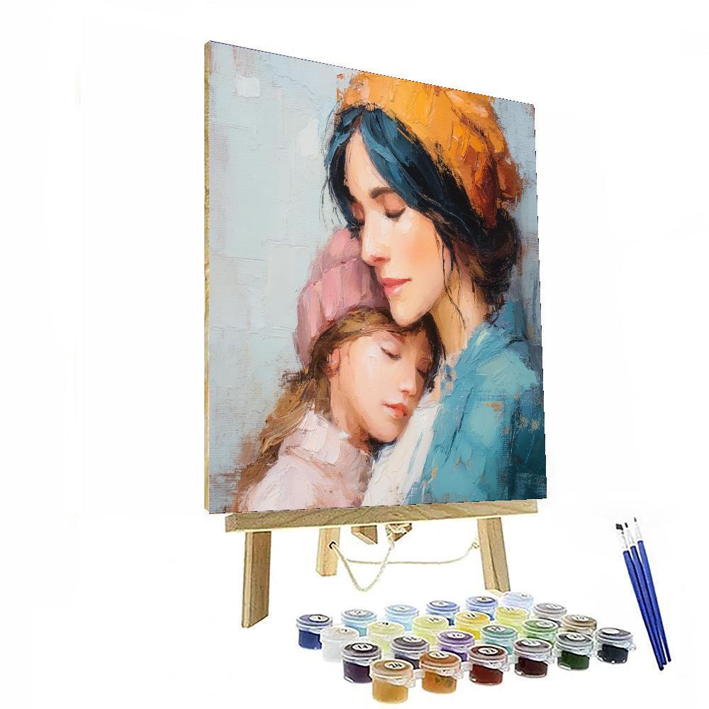 Mother's Gentle Embrace Paint By Color