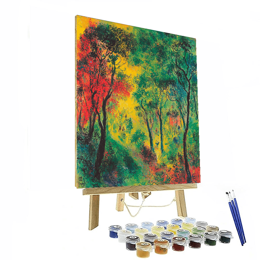 Marc Chagall Inspired Fantastical Forest  DIY Paint By Numbers