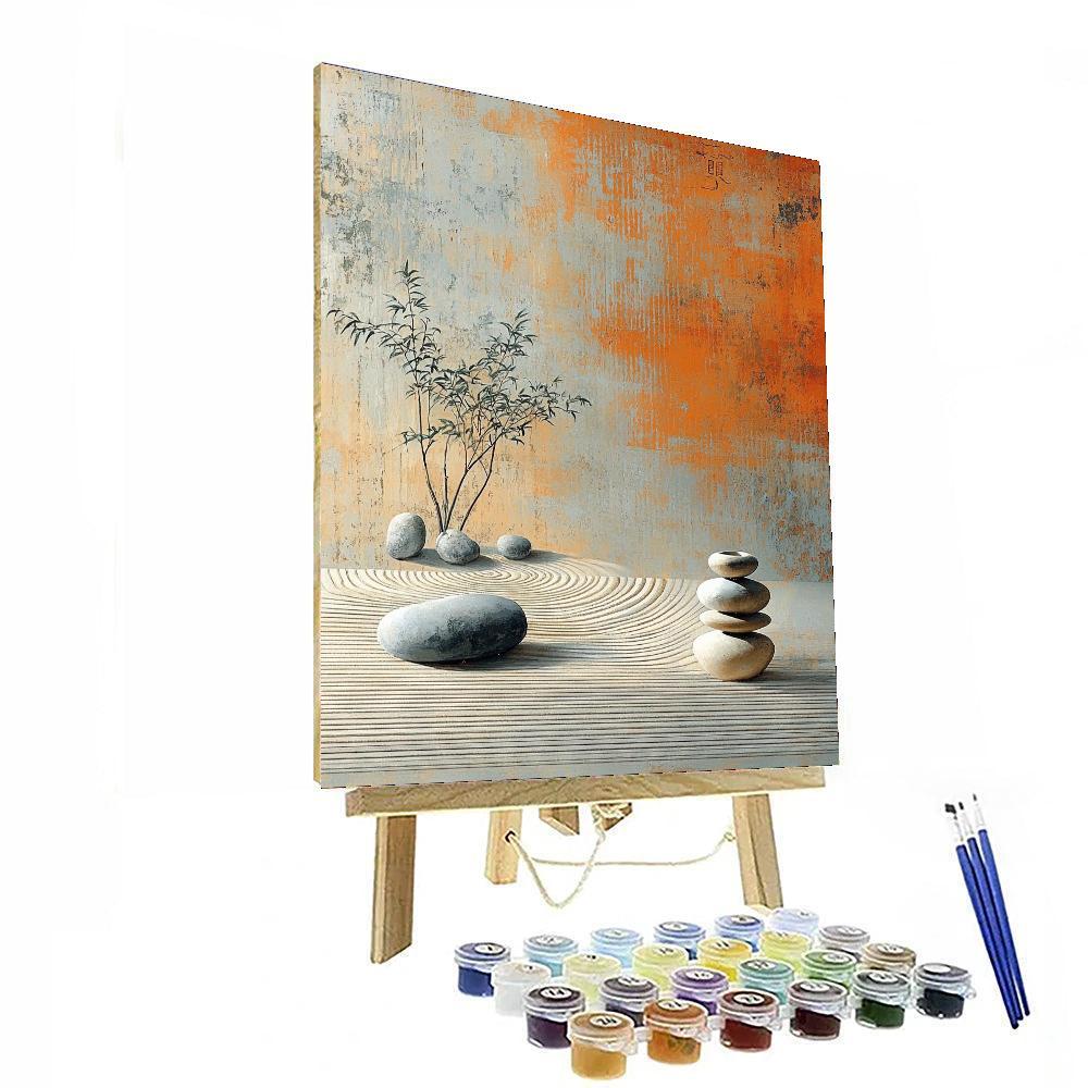 Zhao Mengfu Inspired Zen Garden Dreams  Paint By Color