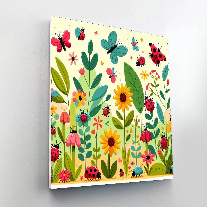 Garden Bug Safari Paint By Numbers Art