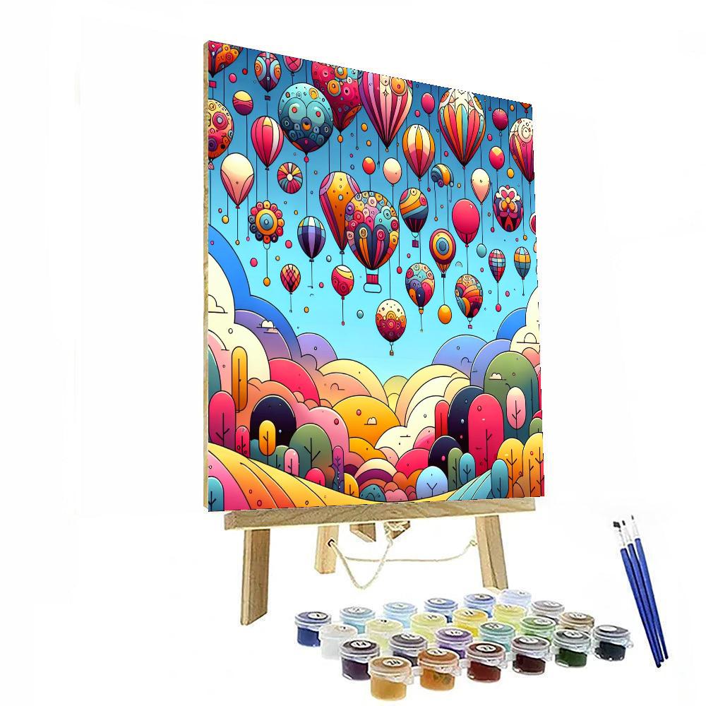 The Whimsical Balloon Festival DIY Paint By Numbers
