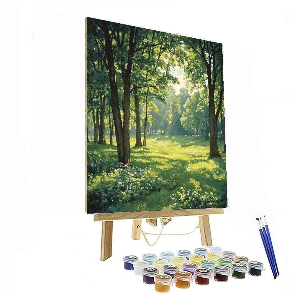 John Constable Inspired Serene Woodland Oasis  Paint By Color