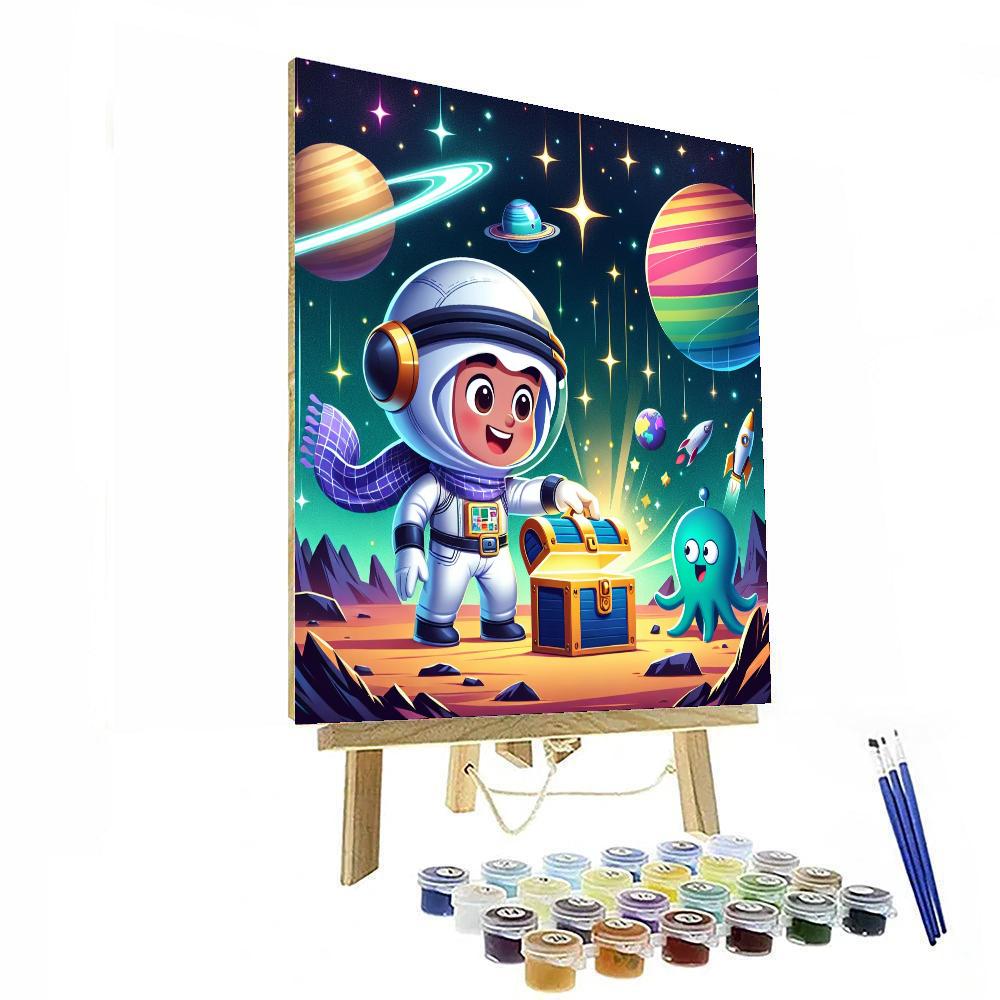 Galactic Treasure Hunt Painting Number Kit