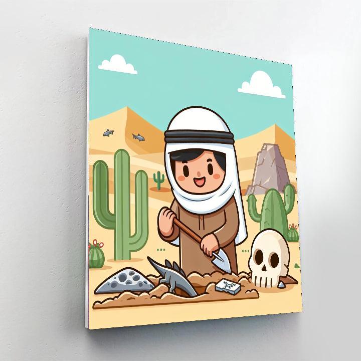 Dinosaur Fossil Dig Numbered Painting Kits