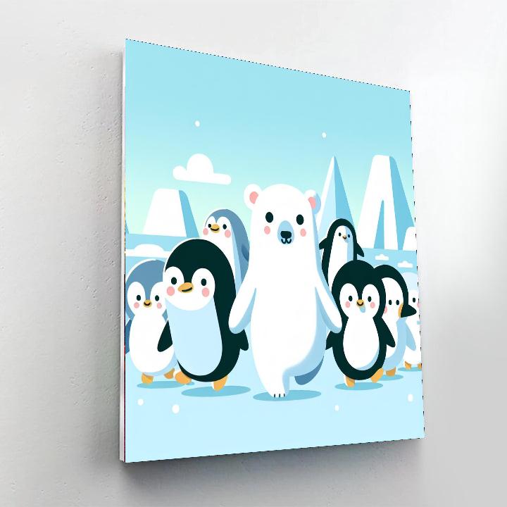 Peaceful Polar Parade Numbered Painting Kits