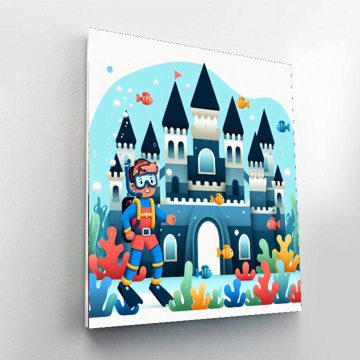 Underwater Castle Quest Painting Number Kit