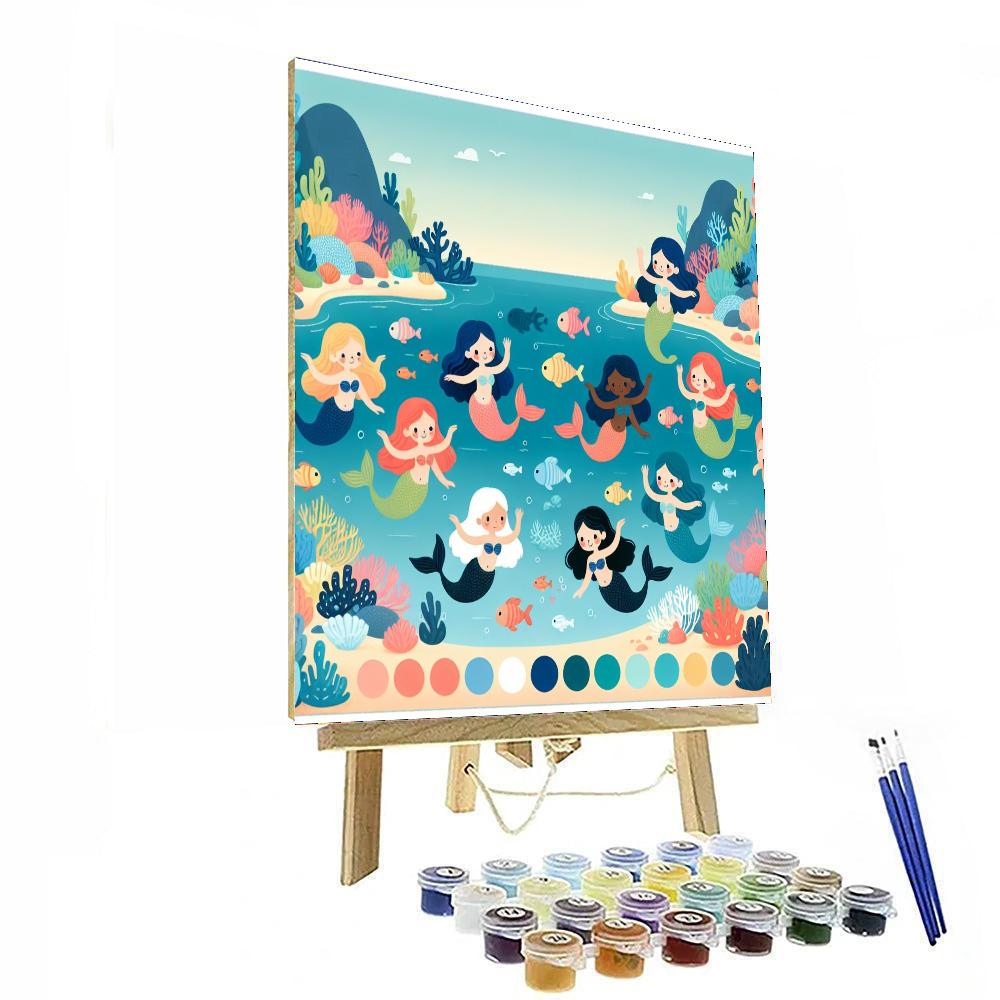 Mermaid's Cove Delight Painting Number Kit