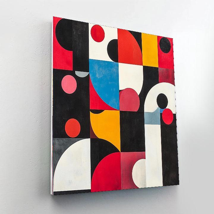 Kazimir Malevich Inspired Geometric Horizon Fusion  Painting Number Kit