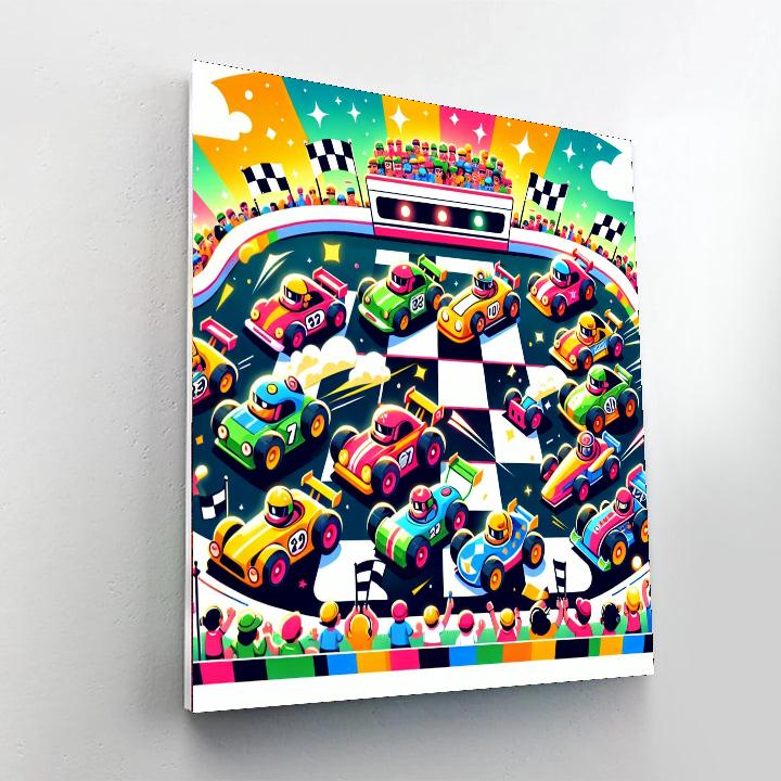 Racing Adventure Paint By Numbers Art