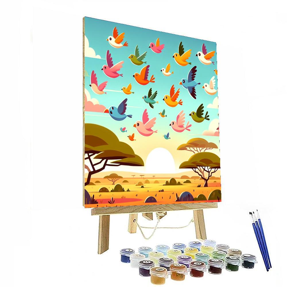 Safari Sky Serenade Paint By Numbers Art