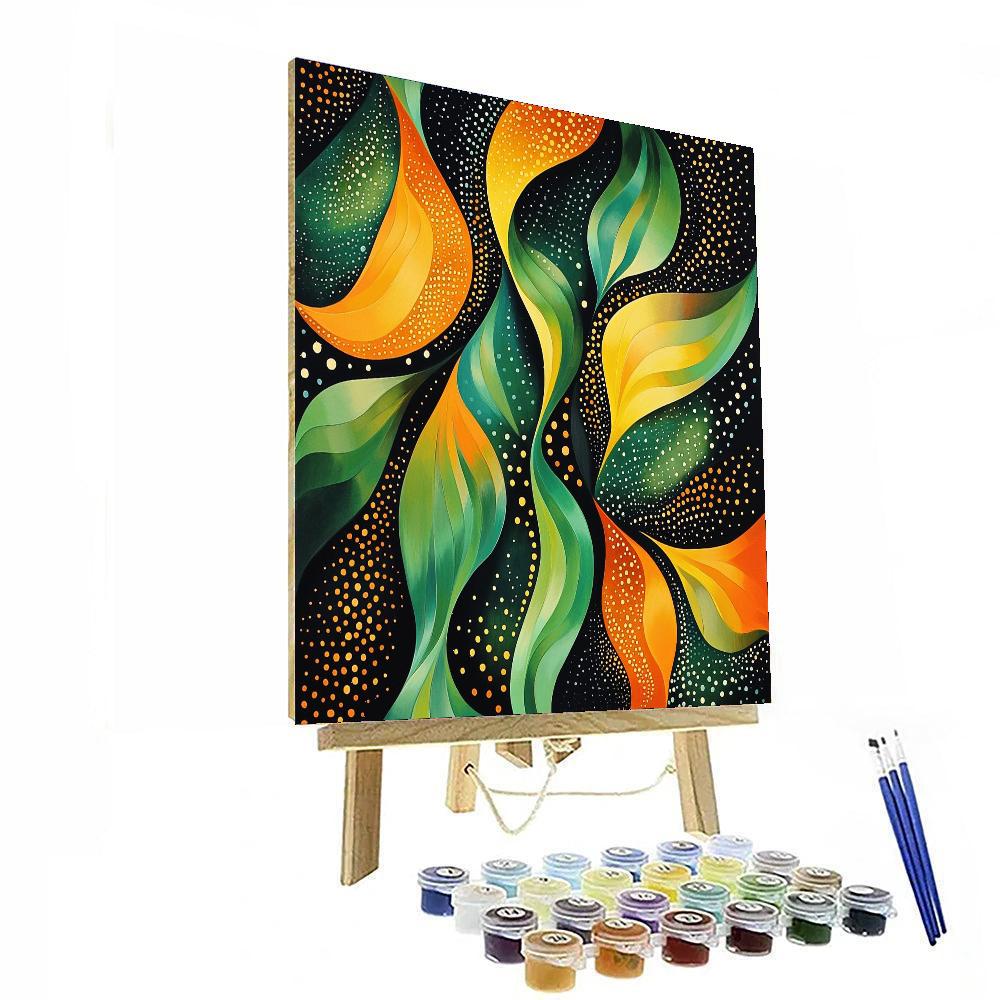 Yayoi Kusama Inspired Organic Flow Of Connection  Paint By Number