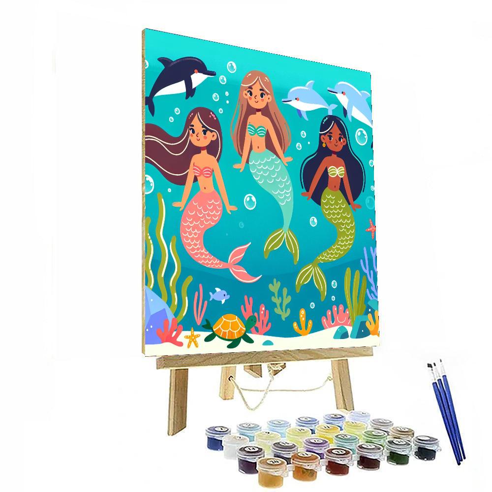 Mermaid Under The Sea DIY Paint By Numbers