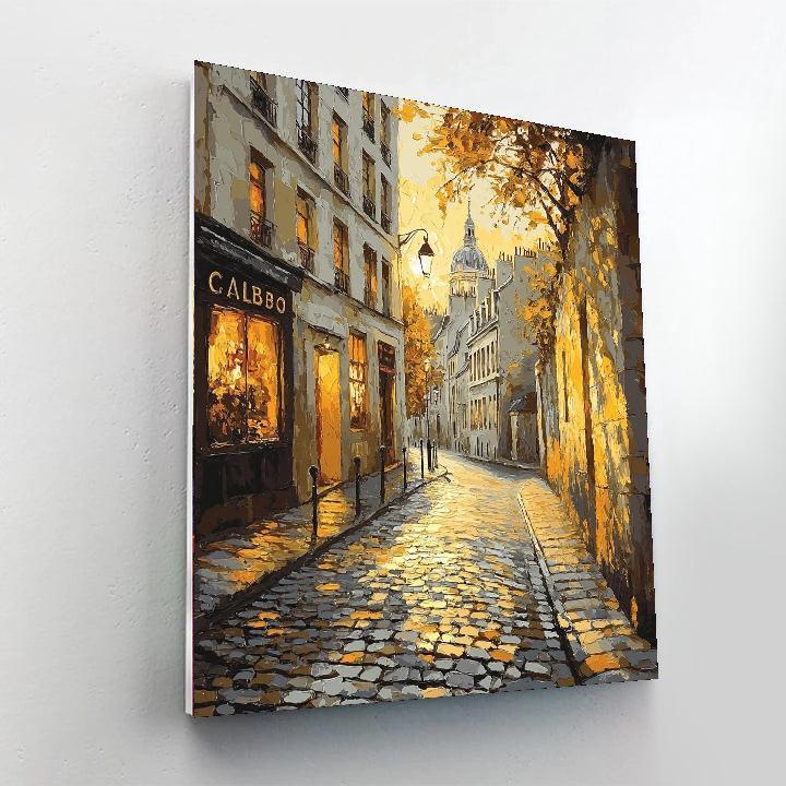 Gustave Caillebotte Inspired Vintage Urban Harmony  Paint By Color