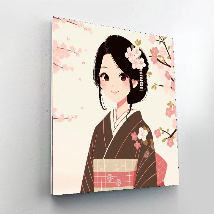 Charming Cherry Blossom Festival Paint By Number