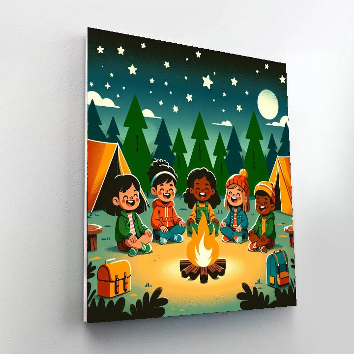Happy Camping Day Paint By Numbers Art