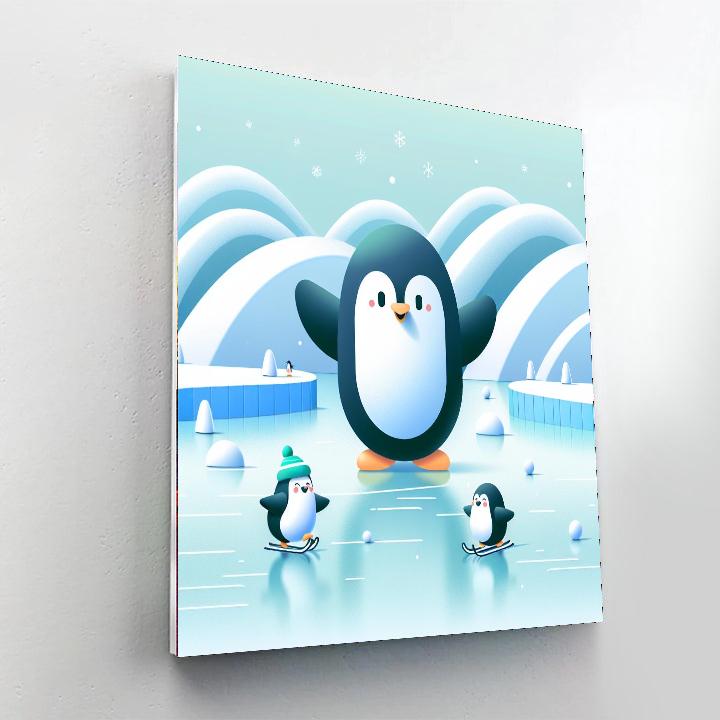 Winter Wonderland Penguins Painting By Numbers Kit