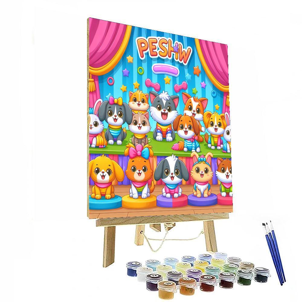 Charming Pet Show Extravaganza Paint By Numbers Art