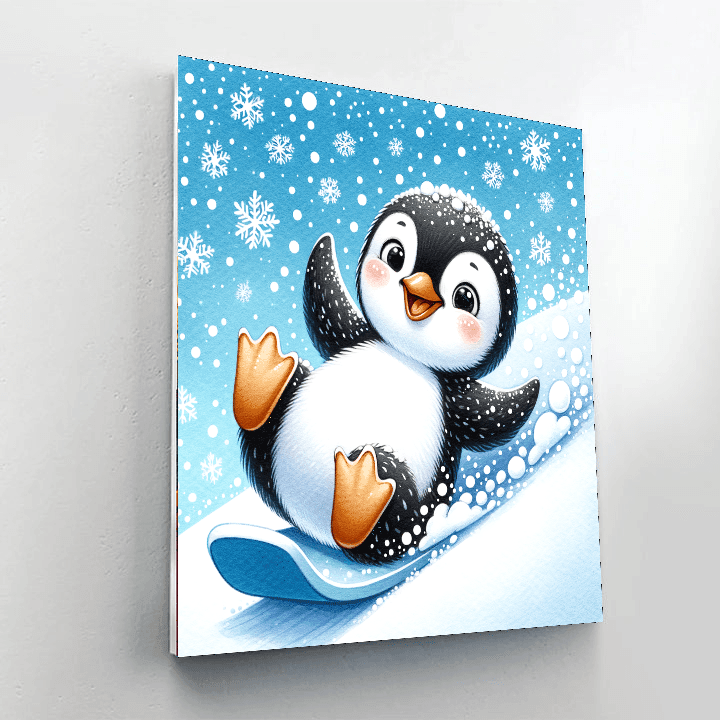 Silly Penguin - DIY Painting By Numbers Kit