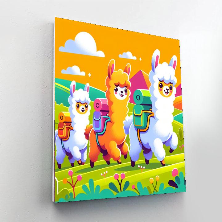 Adventure Alpaca Escapade Numbered Painting Kits
