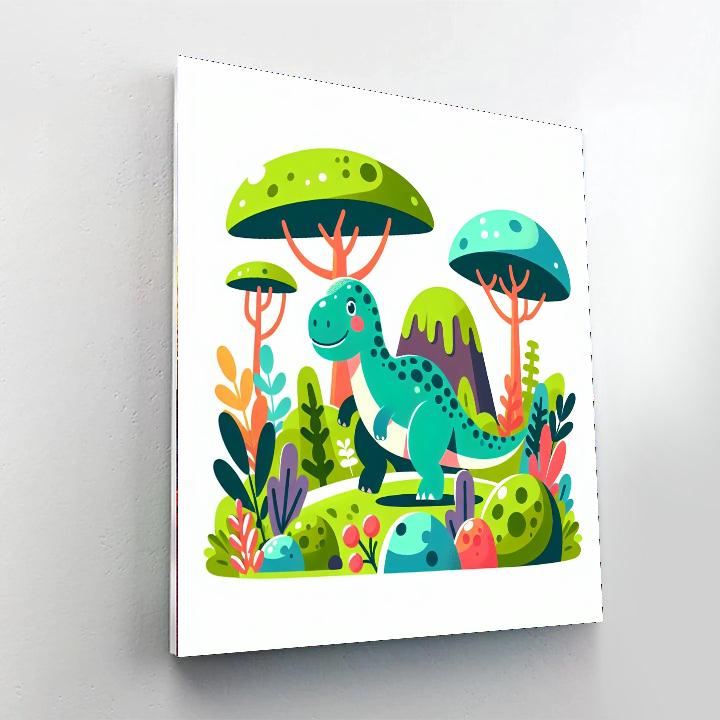 Dinosaurs' Dream DIY Paint By Numbers