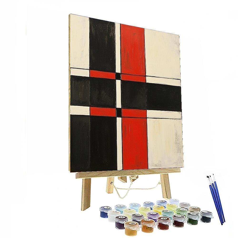 Kazimir Malevich Inspired Contrast Of Thought  Number Painting