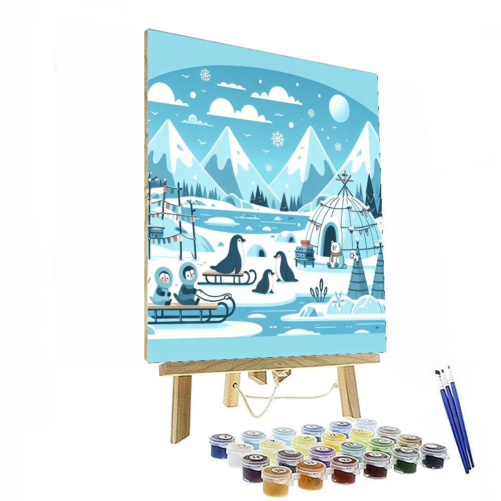 Polar Explorer Camp Paint By Number