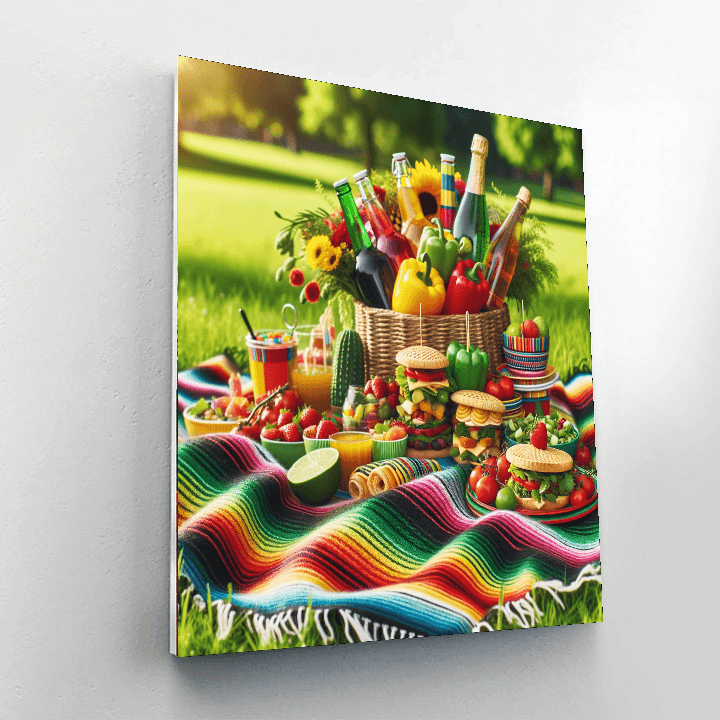 Charming Picnic Day Paint By Numbers Art