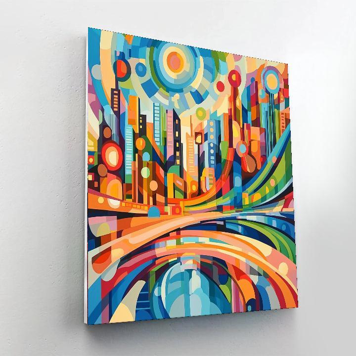 Umberto Boccioni Inspired Metropolis In Motion  Paint By Numbers