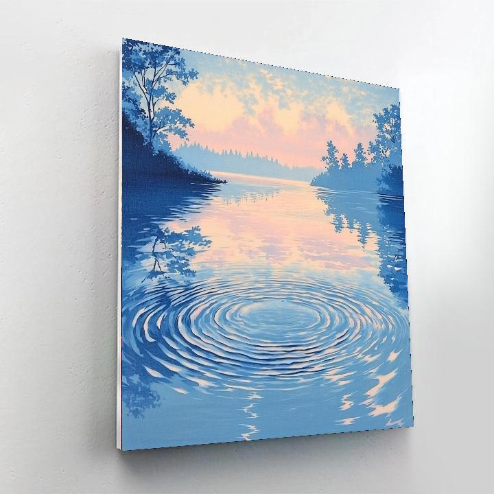 Hiroshige Inspired Gentle Waters  Number Painting