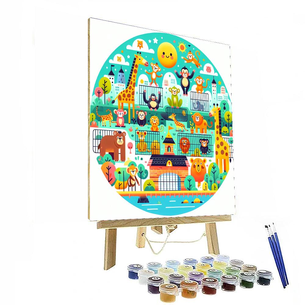 Zany Zoo Animals Number Painting