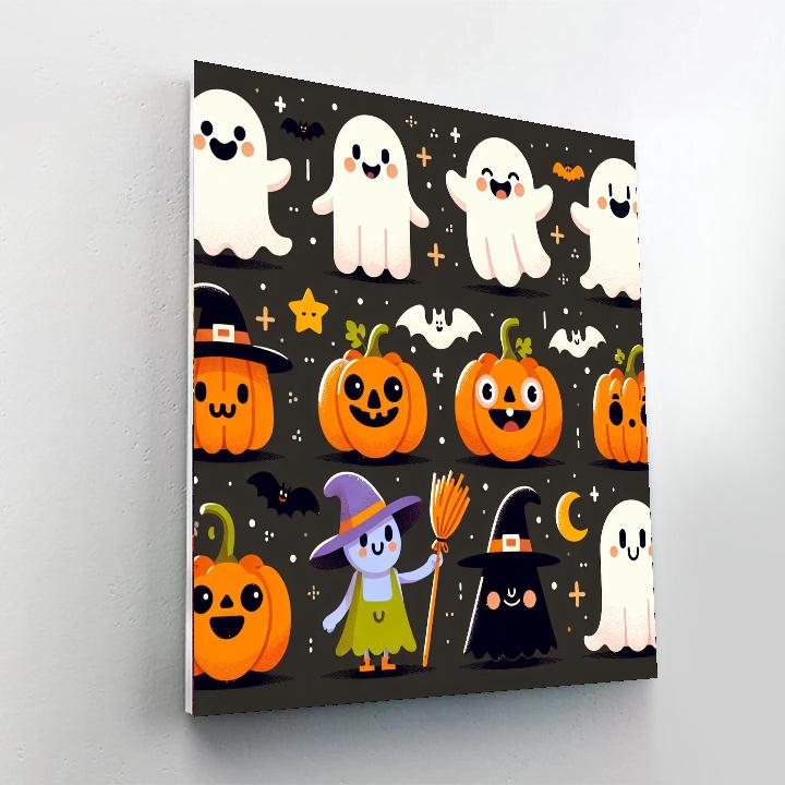 Charming Halloween Creatures Paint By Numbers Kits