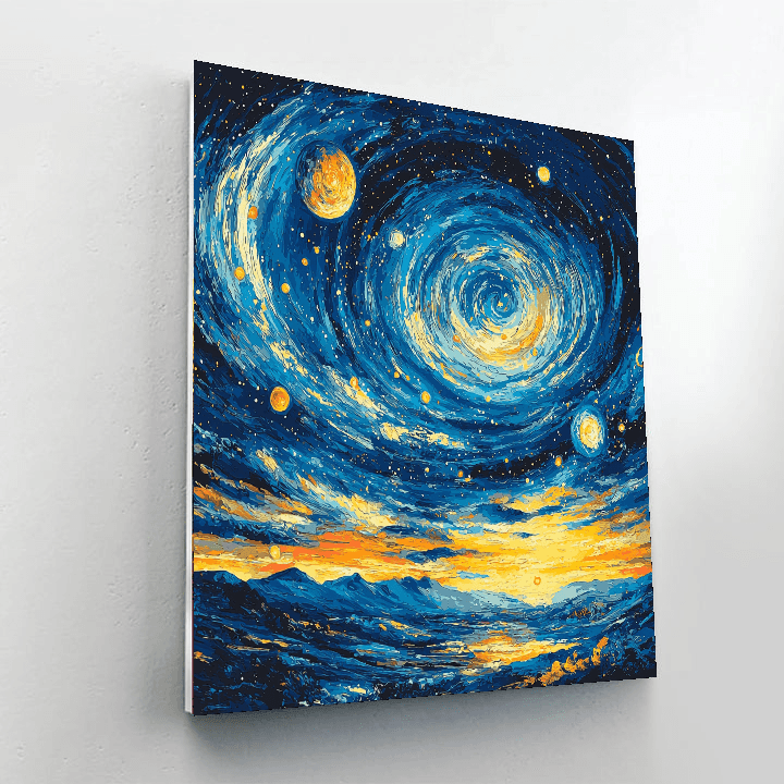 Vincent Van Gogh Inspired Cosmic Adventure  Numbered Painting Kits