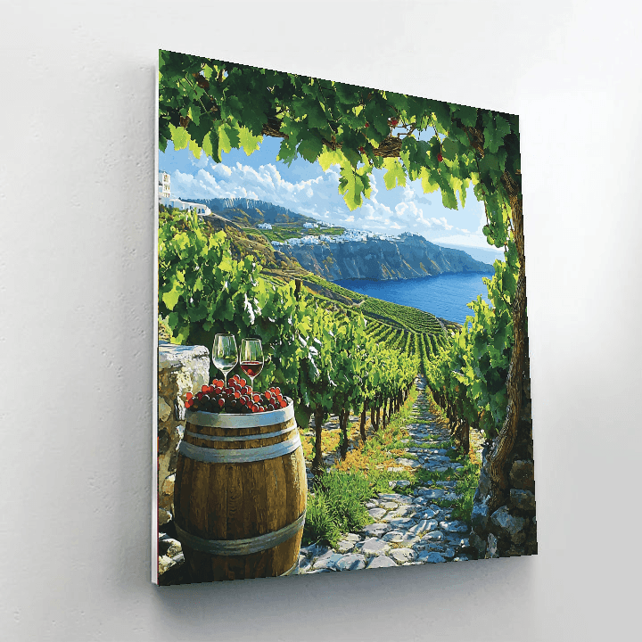 Santorini Wine Tours Paint By Numbers Kits