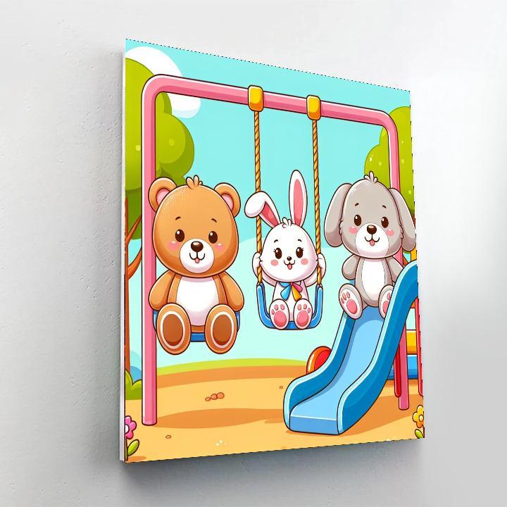 Cuddly Toy Adventure DIY Paint By Numbers
